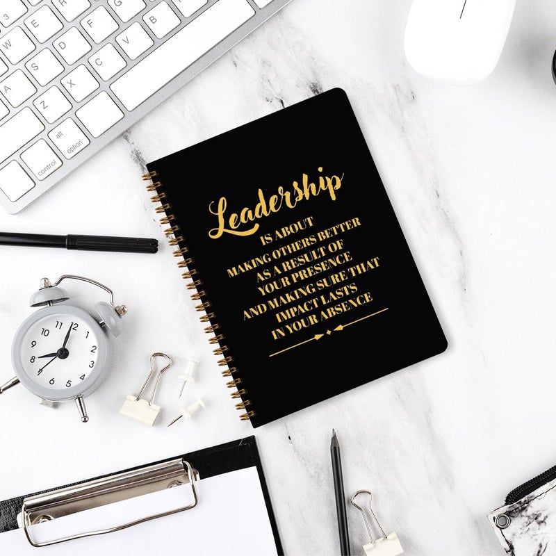 CQM Leadership Spiral Notebook, 160 Pages A5 Lined Wide Ruled Spiral Notebook for Note Taking Meeting, Notebooks & Writing Pads, Leadership Gifts for Boss Manager, Notebooks for Work Office College - Image 4